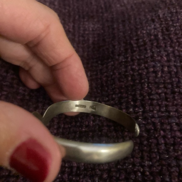 Vintage 925 sterling silver cuff bracelet - Picture 2 of 16